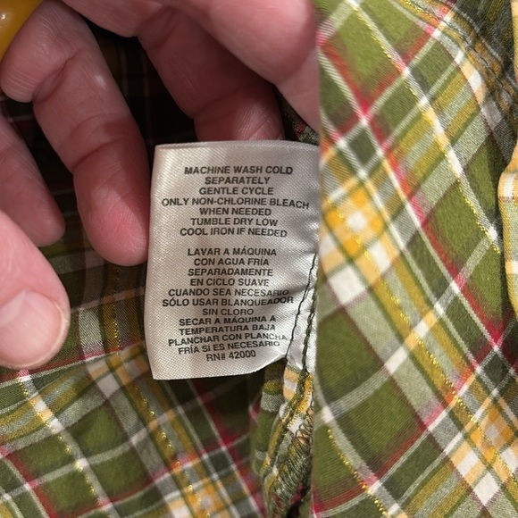 Route 66 Women’s Green and Yellow Casual Button Down Shirt. Size L - Picture 10 of 10